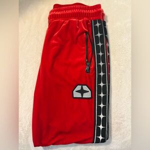 Red mens Bottoms with Star Patch